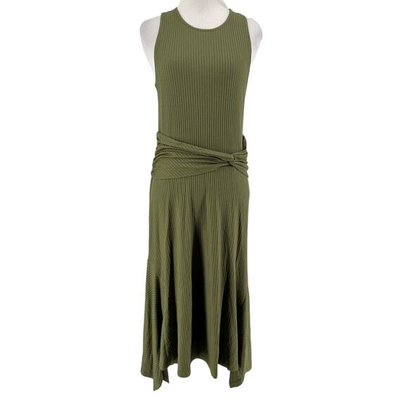Anthropologie Dresses & Skirts - Anthropologie Women's Olive Green Kingsolver Ribbed Midi Dress Size Medium